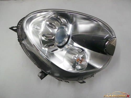 Передняя фара (головной свет) HID 9-контактная правая Mini Countryman R60 2010-2016, крышка, восстановленный кронштейн
