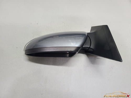 Боковое зеркало Chevrolet Cruze водительское (9 контактов) электрорегулируемое с подогревом LED повторитель поворота матовый стальной серый 2013-2017