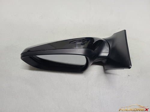 Боковое зеркало (сторона водителя) для Hyundai Elantra MD с электроскладыванием, LED повторителем и подсветкой лужи, черное (Phantom Black) 876103X520-DS