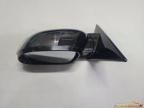 Боковое зеркало заднего вида водителя Hyundai All New Soul с электроскладыванием и LED повторителем (8 контактов) черное 13-18
