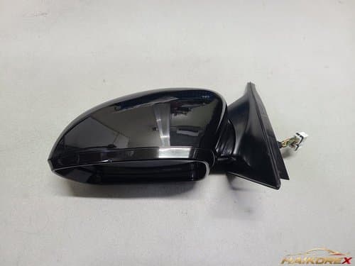 Боковое зеркало заднего вида Genesis BH левое (14-контактное) электросклапываемое LED автоматическое затемнение IMS память 876103M060AF черный матовый 08-11 B класс