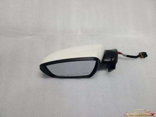Боковое зеркало Kia K3 водителя (8 контактов) электромеханическое складывающееся с LED 87610A7020-DS SWP белый перламутр класс B (потертости)