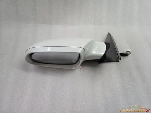 Боковое зеркало Kia K7 левое (водительское) с LED повторителем и подсветкой 876103R000SWP белый перламутр 09-12 (трещина, царапины)