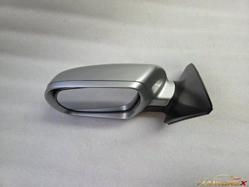 Боковое зеркало Hyundai Santa Fe CM, левое (водительское), электрическое, складное, с LED повторителем, памятью IMS, серебристое (LED повреждено)