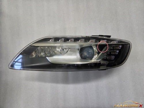 Корпус фары головного света Audi Q7 1 поколение HID 11 контактов водительская сторона 4L0941029AC 10-16 (класс B, со царапинами)