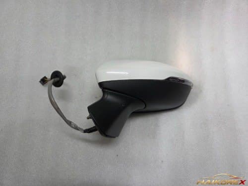 Боковое зеркало заднего вида для водителя Chevrolet Cruze 2017-2018 GAZ Pure White (10 контактов) электрическое складывающееся с LED повторителем и BSD