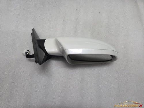 Боковое зеркало заднего вида (электрическое) для Kia K7, правое (пассажирское), 10 контактов, LED повторитель поворота и LED подсветка лужи, перламутр белый (876203R000SWP)