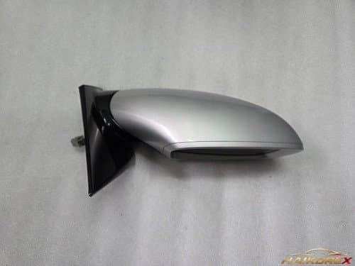 Боковое зеркало (зеркало заднего вида) для Hyundai Sonata YF, правое (пассажирское), со сложением, LED повторитель, серебристое (9 контактов)