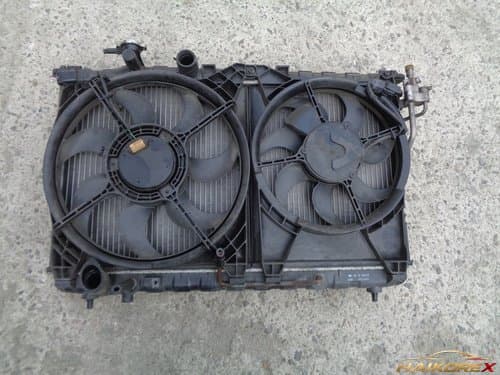 Радиатор + конденсор кондиционера (9760638004) + вентилятор (2P) Hyundai New EF Sonata [LPG, автомат] 2005