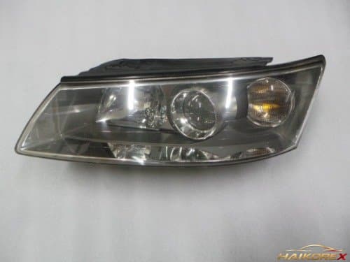 Фара передняя левая Hyundai NF Sonata с чёрным ободком 921013K000 (выцветшая)