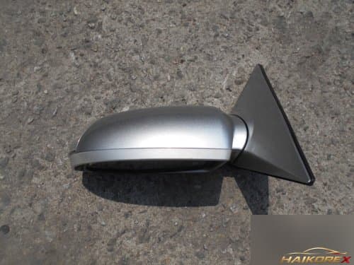 Боковое зеркало левое с электроприводом, LED, памятью, автозатемнением, 3D, серебристое (15 контактов)