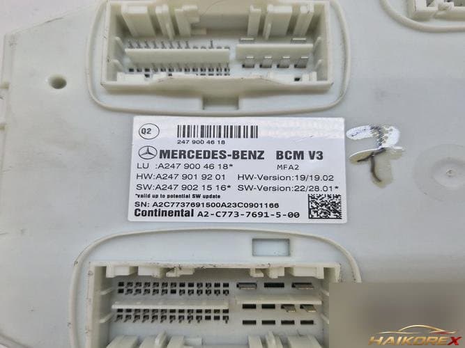 Mercedes-Benz GLB-Class 2022 — модуль BCM/ETACS A2479004618